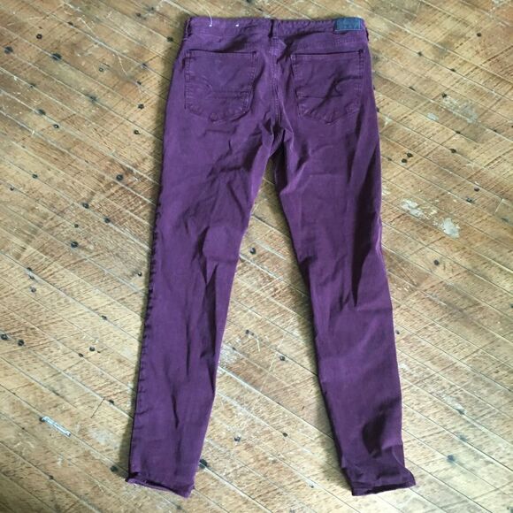 American Eagle hi-rise maroon size 6 jeggings - Picture 4 of 4
